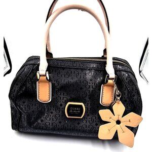Guess black Hula Girl uptown carryall bag handbag Zipper Purse